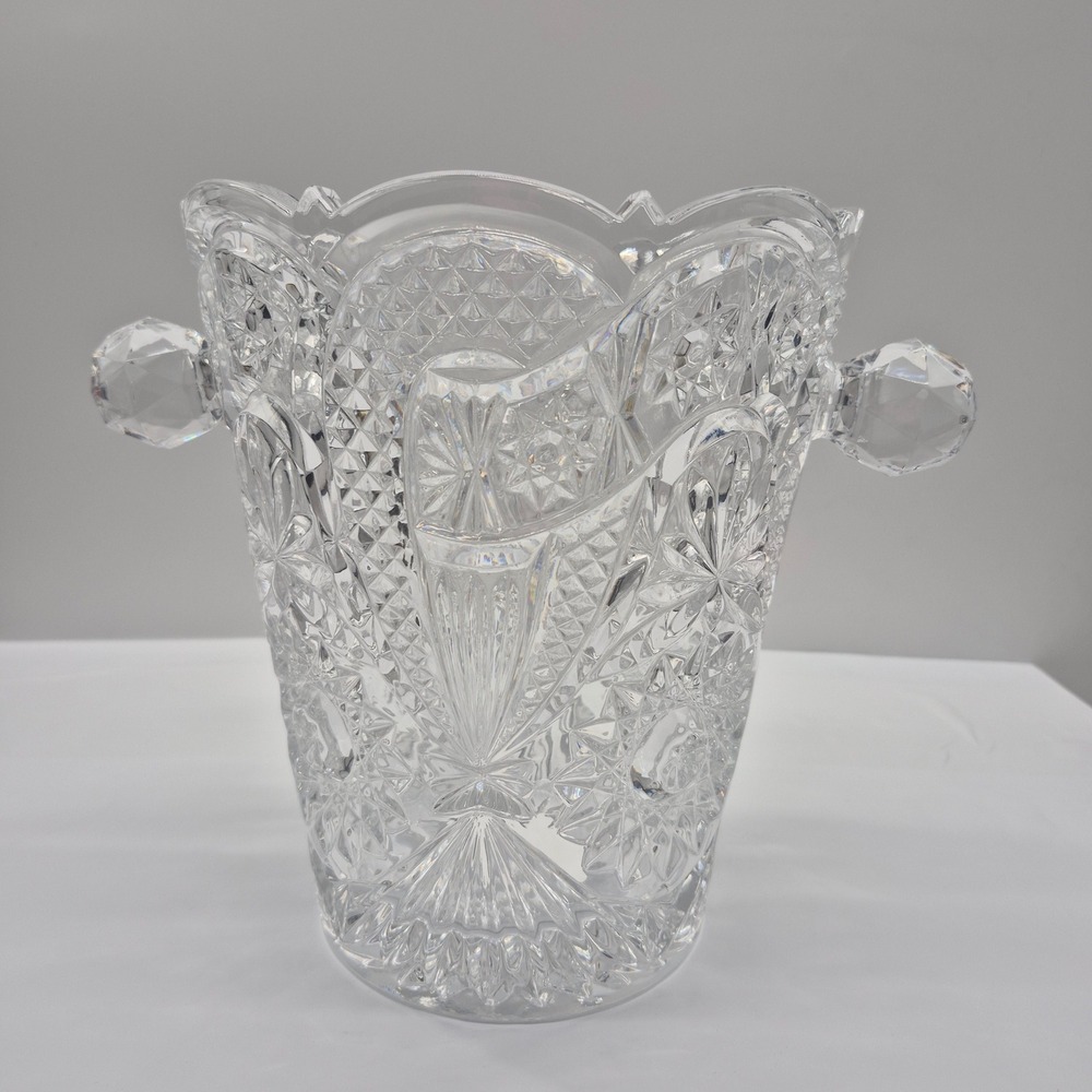 Bohemia Crystal Vase Clear Lead Cut Glass - Picture 13 of 15